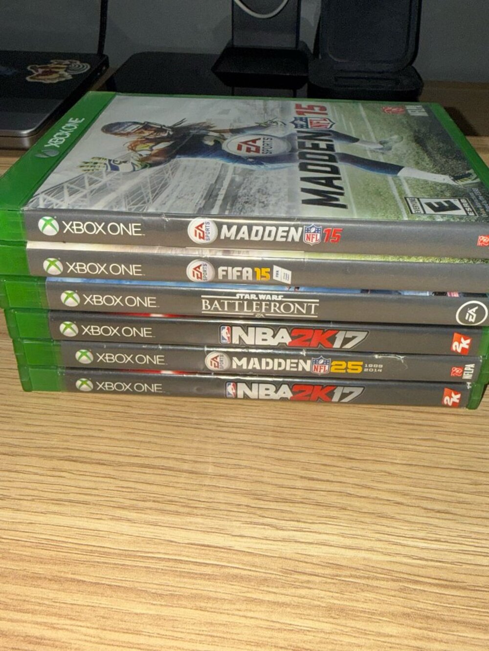 Xbox One Lot - FIFA 15, Madden 15, NBA 2K17, Star Wars Battlefront - Used